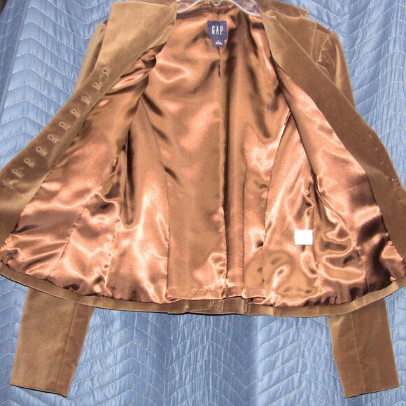 Gap Brown Lined Blazer - size 2 - Picture 5 of 7